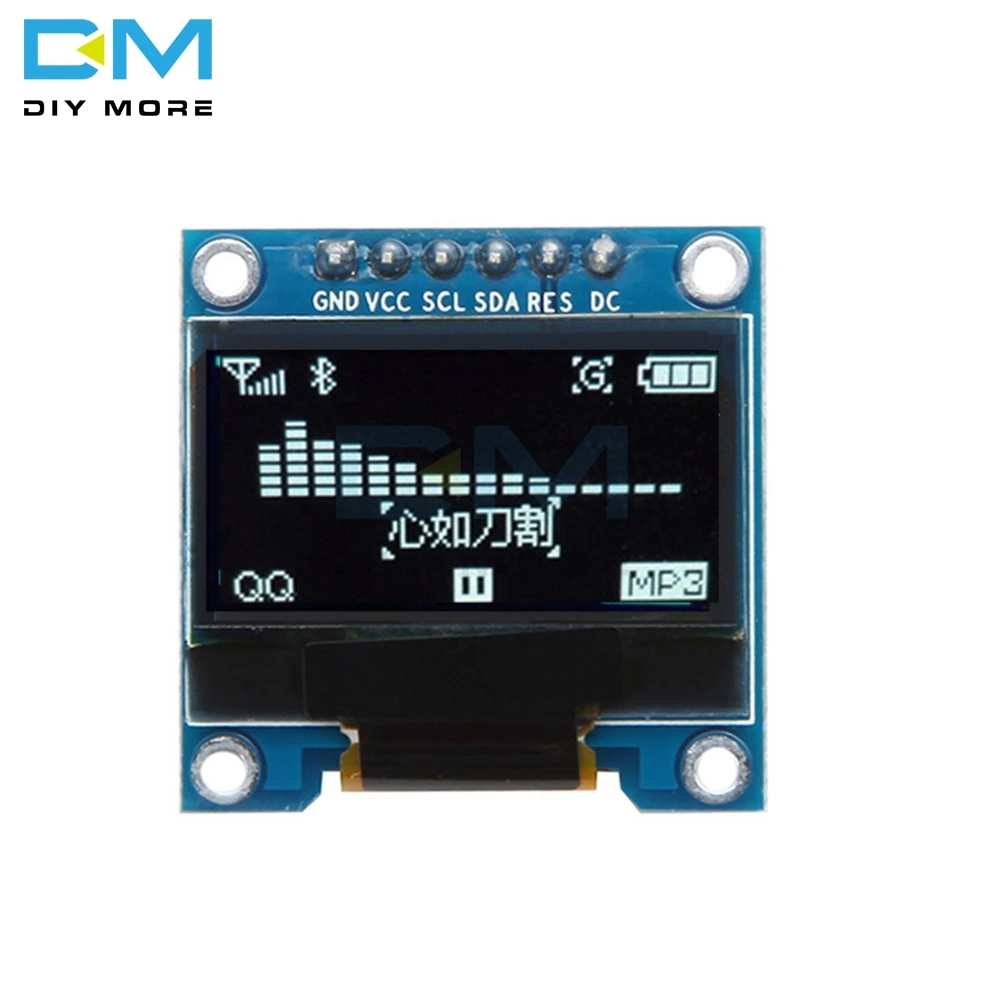 Модуль ЖК дисплея 0 96 дюйма 6 контактов интерфейс IIC I2C SPI OLED для Arduino Raspberry Pi SMT32 128X64