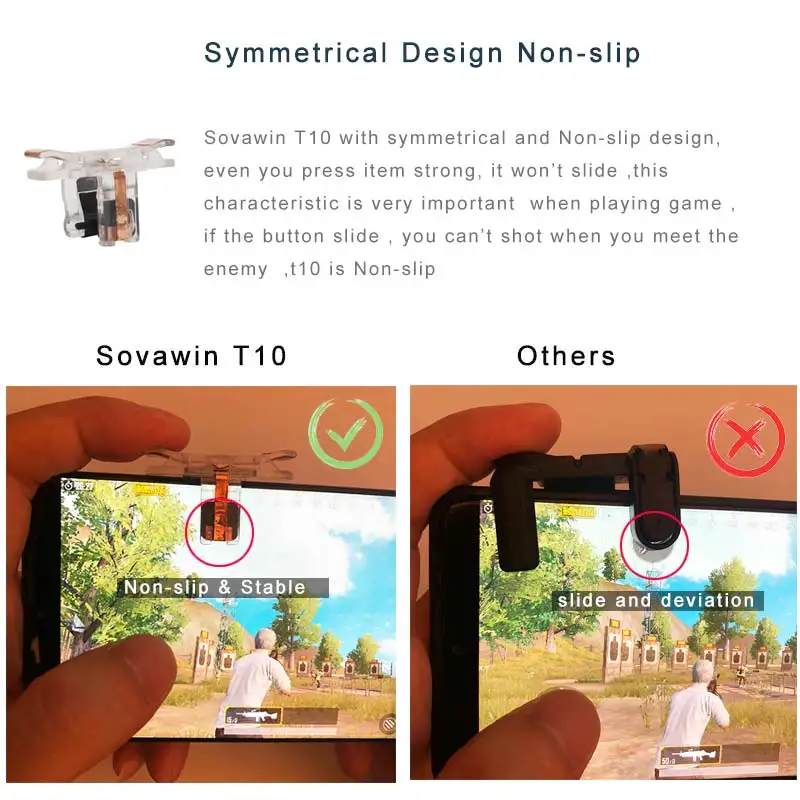 Phone Gamepad For PUBG Controller Mobile Phone Gaming Joystick Fire Button Aim Key Shooter Game Pad
