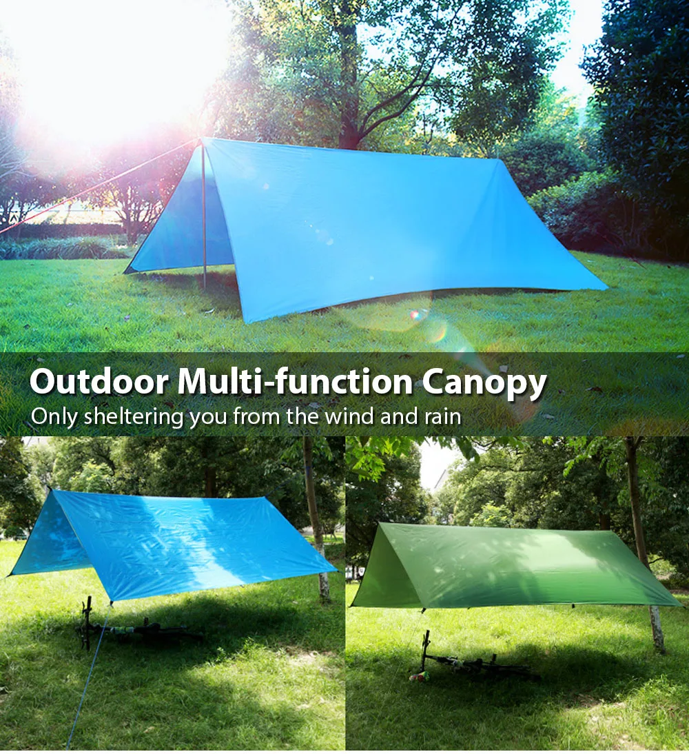 الرياضة في الهواء الطلق قماش القنب المظلة مظلة الشمس المأوى حصيرة للتخييم المحمولة المأوى ظلة خيمة للماء للطي PU للماء