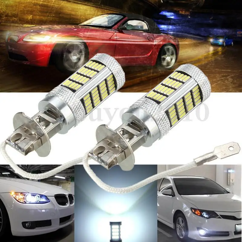

H3 4014 LED 92 SMD High Power Car Fog Driving Light Bulb Lamp 8000K Ice Blue