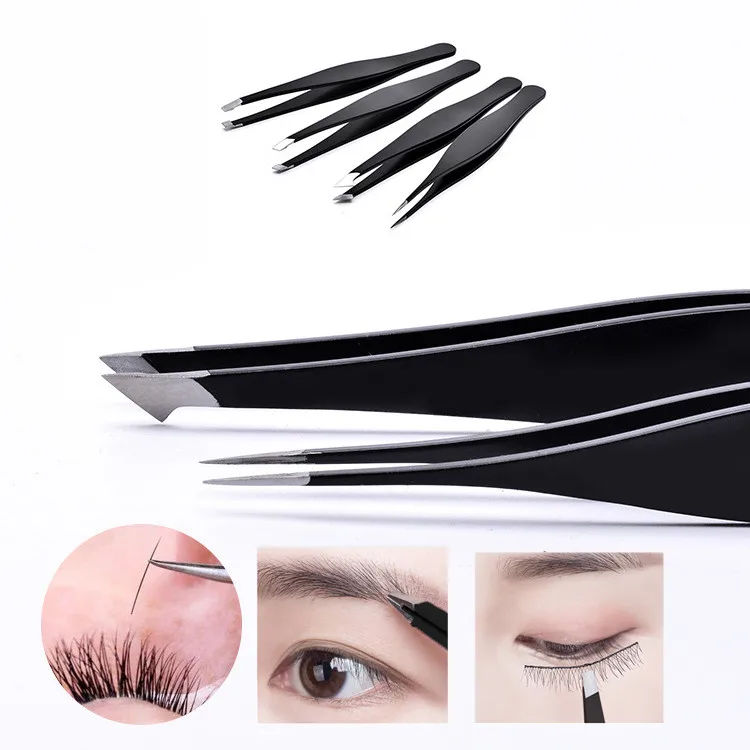 

Eyebrow trimmer Makeup Tools Tweezers Set Professional Stainless Steel Tweezer Face Hair Remover Beauty Tool 8W10