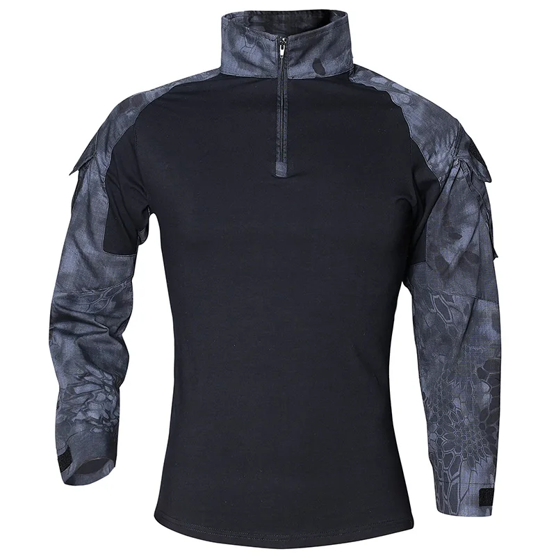 Military Mens Camouflage Tactical T Shirt Long Sleeve Brand Cotton Breathable Combat Frog Tshirt Men Training Shirts AY655