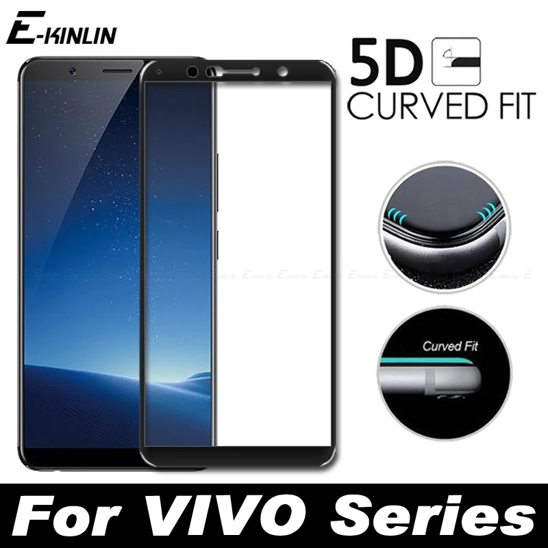 

5D Curved Edge Full Cover Tempered Glass Screen Protector Protective Film For BBK vivo NEX A S X23 X21 UD V9 Pro Youth Y85