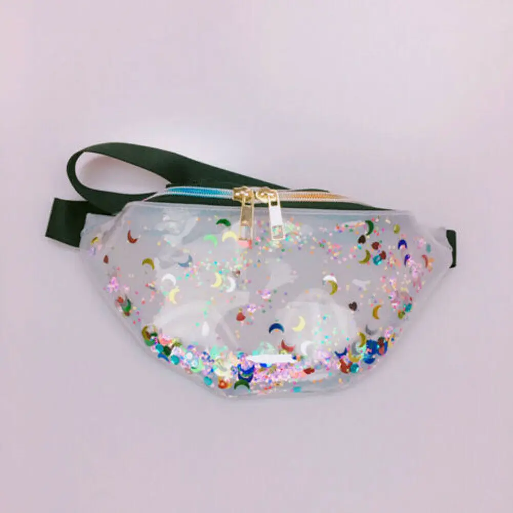 

New holographic transparent waist bag fashion women's fanny pack PVC laser belt bag