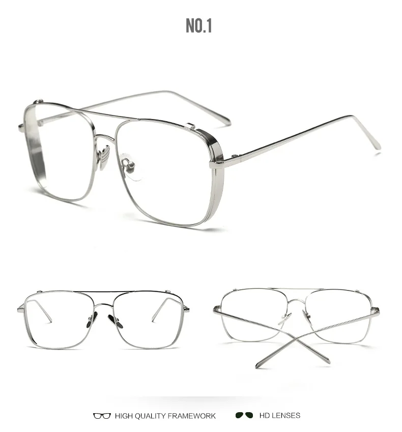 Cubojue, Золотые очки для мужчин и женщин, прозрачные оправы для очков, для мужчин и женщин, модные квадратные очки по рецепту