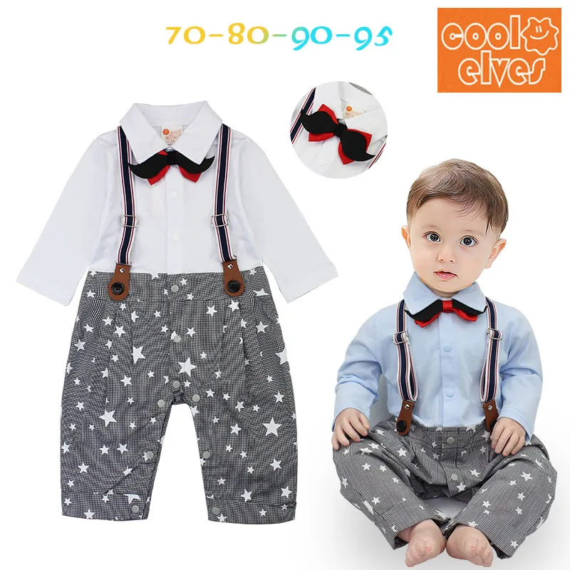 

HI BLOOM Newborn Rompers Clothes Kid's Tuxedo Suit Clothing Bow Sets Gentleman Roupa Jumpsuits de bebe For Kid's Roupa