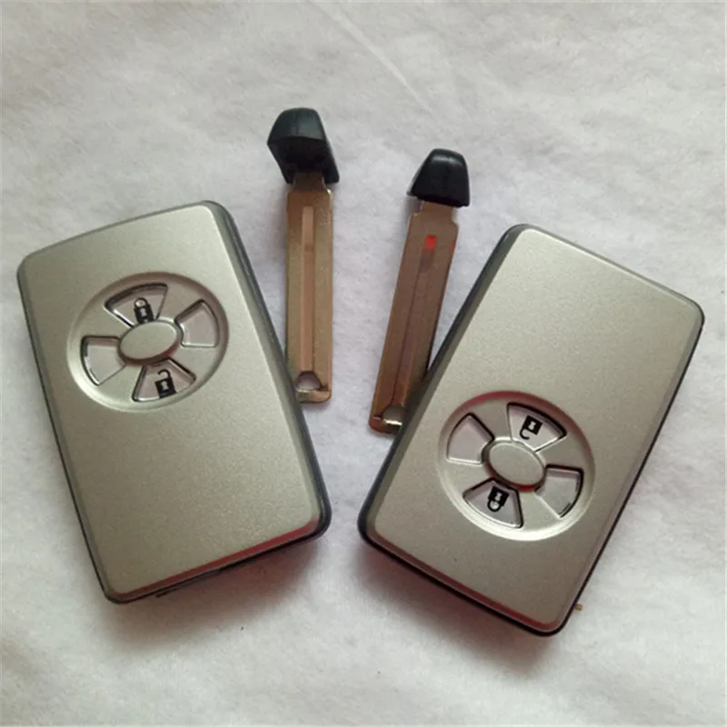 

DAKATU 2 Button Smart Remote Key Fob Shell for TOYOTA RAV4 Vitz Ractis Replacement Remote Case Cover with uncut blade