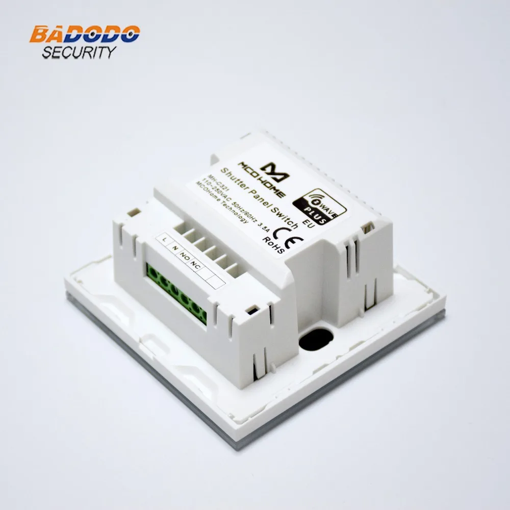 Z-WAVE PLUS MCO домашний стеклянный сенсорный затвор C321 для управления венецианскими жалюзи рольставни переключатель управления 86X86 мм ЕС 868,42 МГц