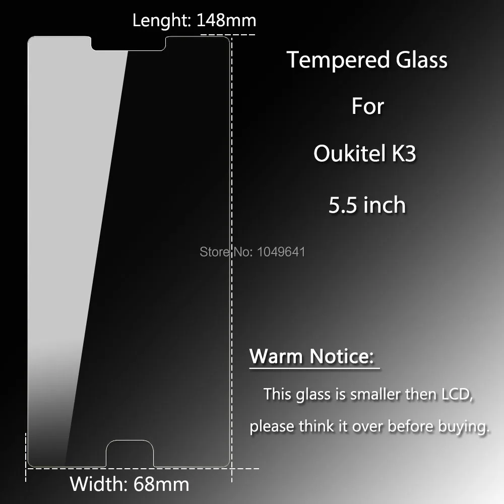 KOC3138_2_9H 2.5D Explosion-proof LCD Tempered Glass Film for Oukitel K3