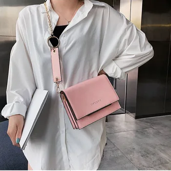 

New Luxury Women Pu Leather Handbag High Quality Chain Shoulder Bag Brand Designer Crossbody Bags Small Fashion Ladies Bags