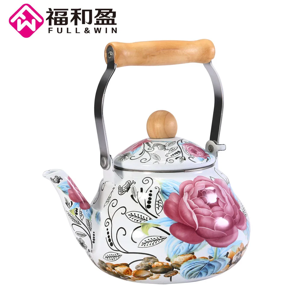  1.5L Enamel Kettle Dinerware Teapot Kitchen Tools Kettle Samovar Electric Kettle Tea Pots with Flow - 32841646421