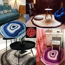 Креативный 3d сухой Деревянный Круглый Большой ковер для гостиной Противоскользящий стул стол коврик для дома Текстиль