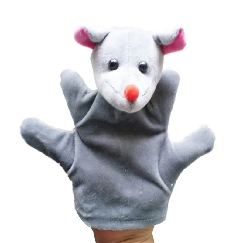 Fingerpuppen Dino Marionnette Bebe Sock Hand Glove Puppet Baby Child Zoo Farm Animal Hand Glove Puppet Finger Sack Plush Toy - Цвет: MOUSE