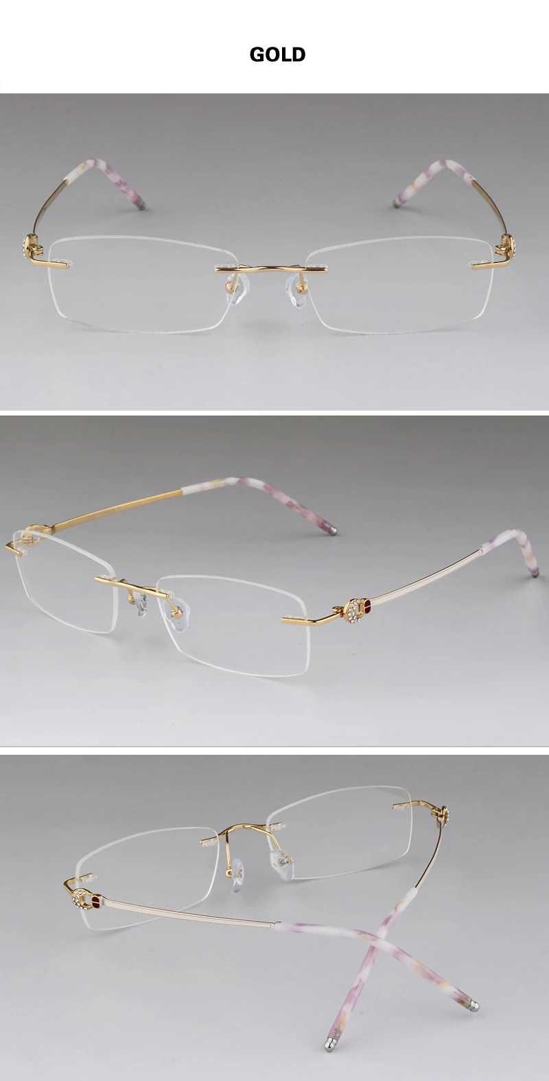 Чашма без оправы очки оправа для женщин lunette de vue oprawki okularowe damskie оправа для глаз gafas graduadas specs