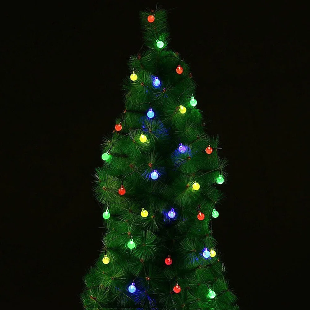 

6M 30LED Lights Solar Powered Fairy Bubble Ball String Light Outdoor for Christmas Festival Garden Decorative Lamps _WK