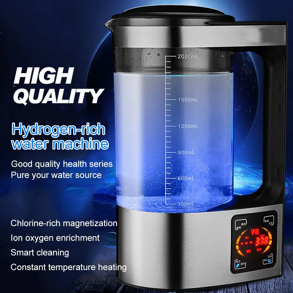 

2L Rich Hydrogen Water Bottle Alkaline Water Ionizer Machine Water filter Drink Hydrogen Water Generator Purifier 110V/220V