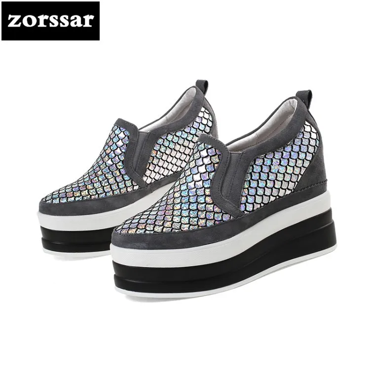

{Zorssar} Casual Women Shoes high heel pumps 2018 New Womens Wedges Height Increasing sneakers shoes Ladies Platform Shoes