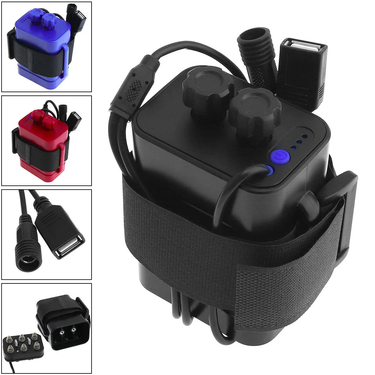 

Portable Waterproof USB Interface Battery Case Kit 6 x 18650 Battery Charger Box for LED BIke Bicycle Light / Mobile Phone