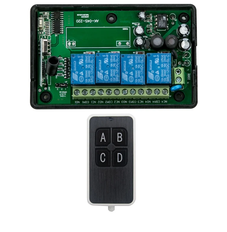 

AC85V 110V 220V 250V 4CH RF Wireless Remote Control Switch System transmitter & receiver relay Receiver Smart Home Switch
