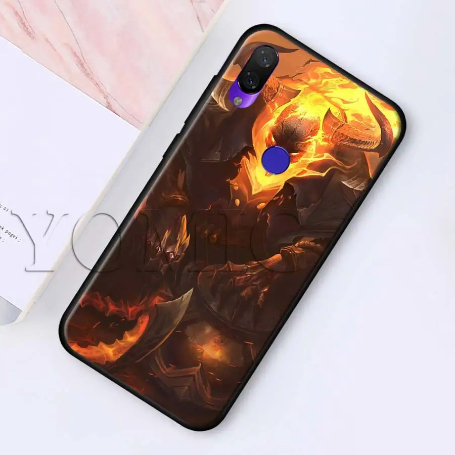 League of Legend черный чехол для Xiaomi Redmi Note 7 фотоаппаратов моментальной печати 7s K20 5 6 iPad Pro Redmi 6 6 чехлы для айфонов 5 5Plus 4X S2 Y3 силиконовый мягкий чехол