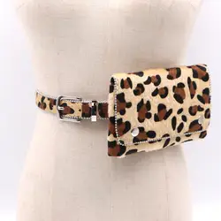 Элитный бренд кожа Талия пакеты Для женщин поясная сумка Leopard Пояс Сумка поясная маленький телефон сумка сумки оптом