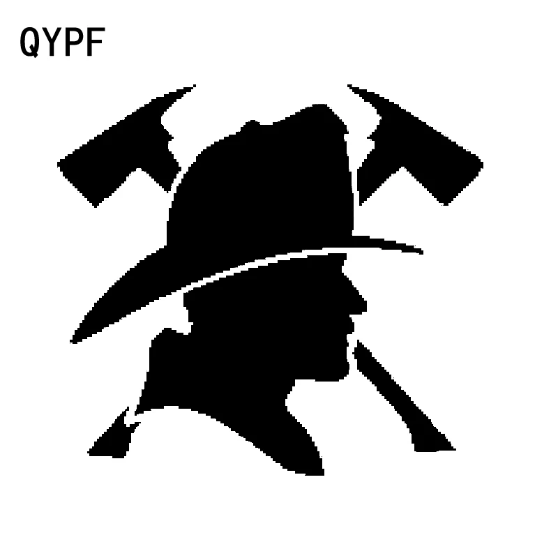QYPF 15 2 см * 14 интересная Виниловая наклейка для бега с изящной головой пожарного