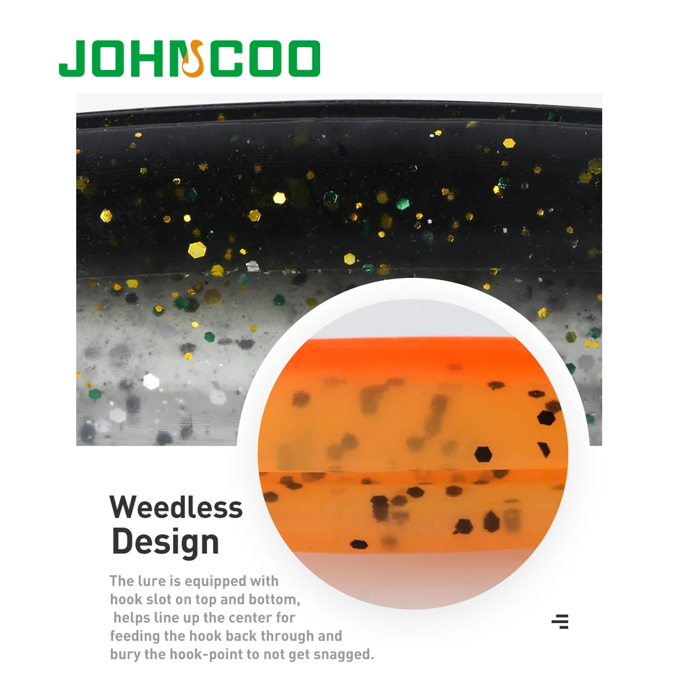 Johcoo 6 шт 90 мм 4 г Высокое качество искусственные приманки мягкие рыболовные Т