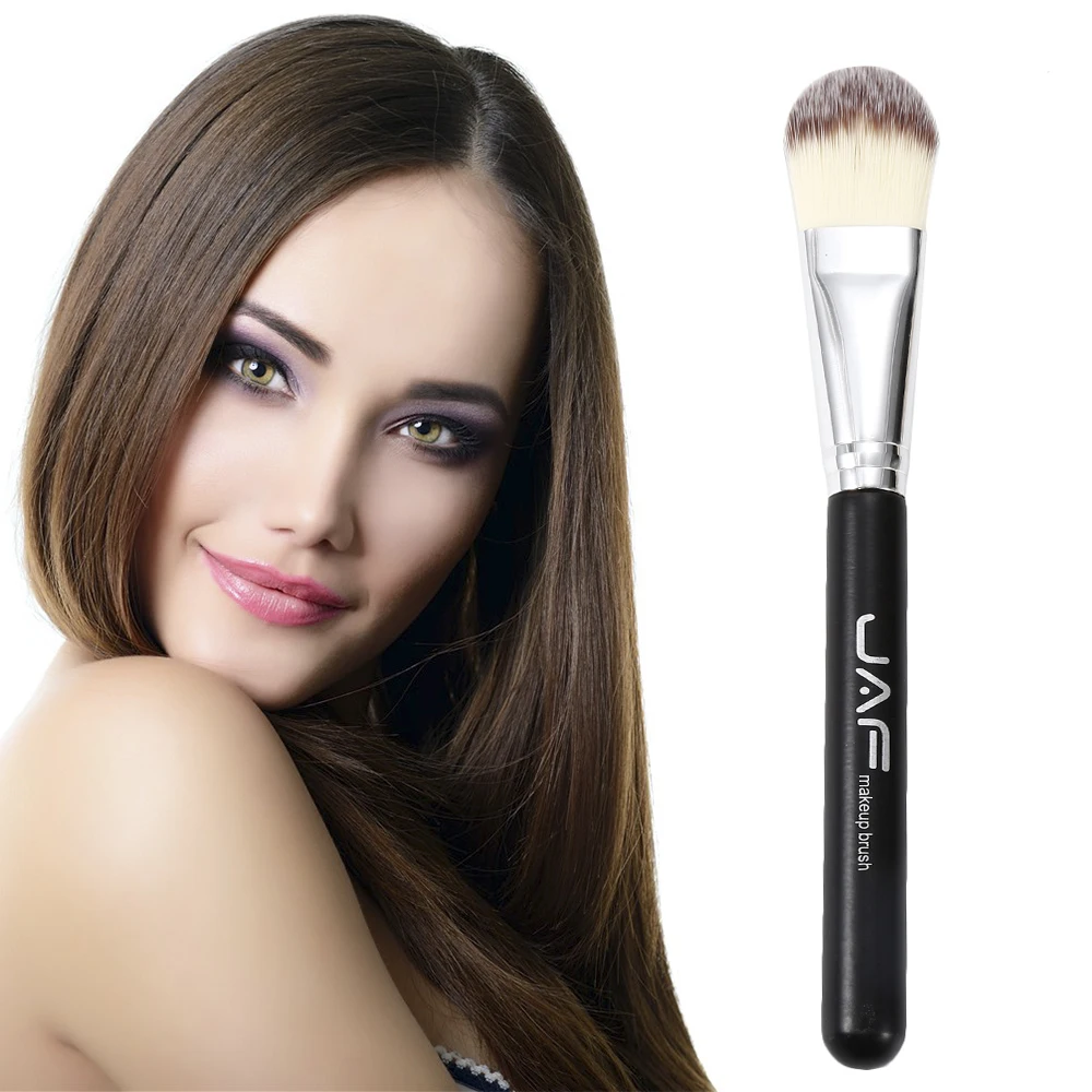 

1pc Wood Handle Brush long handle Professional Liquid powder Cosmetics brushes ke Up Brtic Brush Tool Travel Use