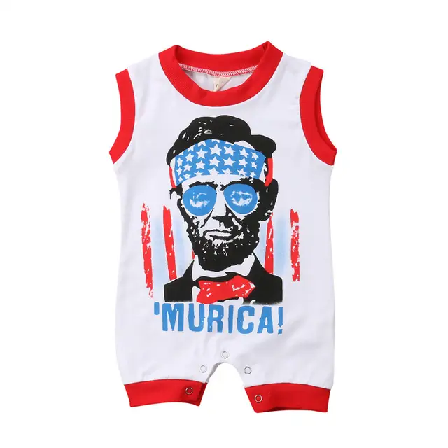 baby boy fourth of july romper