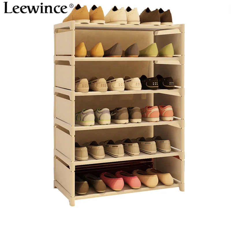 

WFGOGO Simple Shoe Cabinets Ironwork Multi-layer Assembly of Shoe Rack with Modern Simple Dustproof Shoe Cabinet 85cm Hight