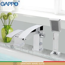 GAPPO кран Смесители для ванной комнаты палуба закрепленные смесители водопад кран поворотный раковина смеситель для крана-сифона