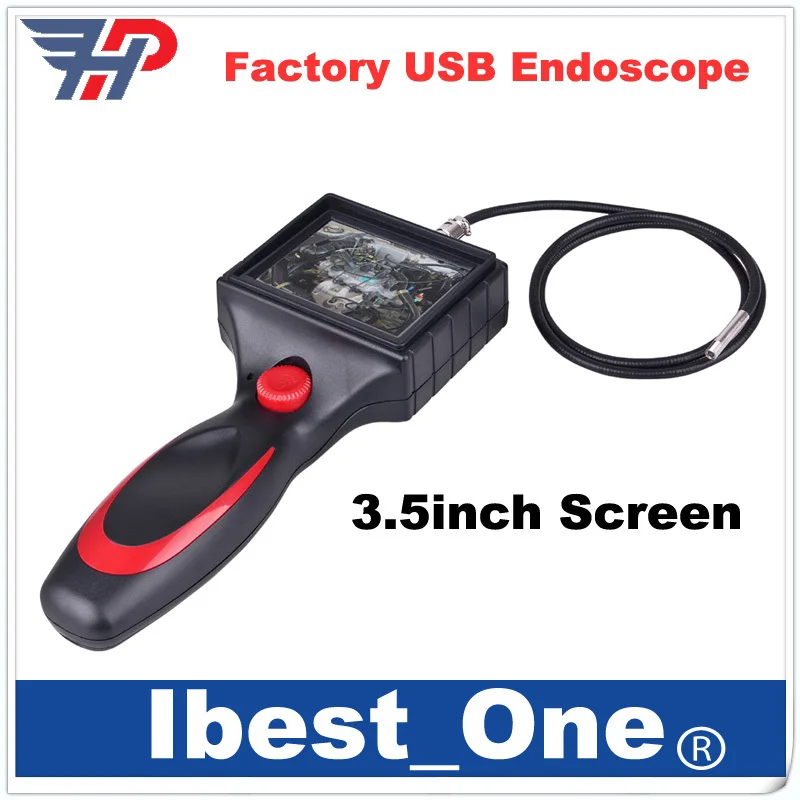 5.5MM Snake Borescope Endoscope Inspection Camera Color 3.5 Inch LCD Monitor Camera 5.5mm 1 Meter probe 6LED