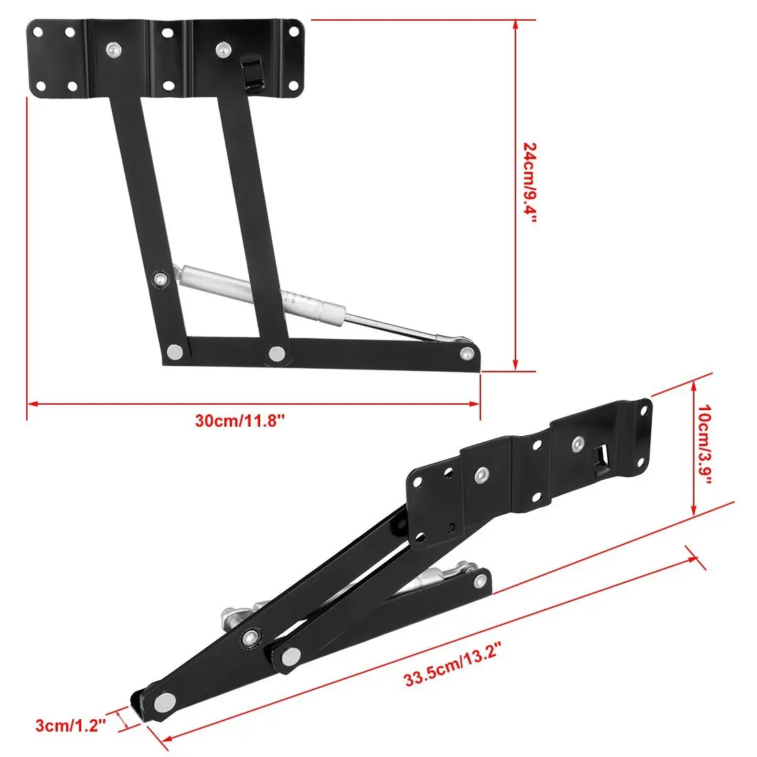 Hot Sale 1pair 14cm Lifting Height Lift Up Coffee Table Desk Furniture Gas Hydraulic Hinge