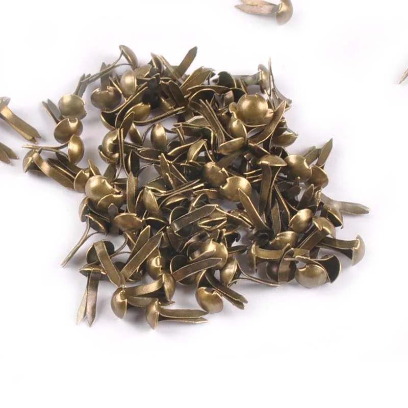 Metal brads 100pcs 5x10mm Mix Round Fastener For Scrapbooking DIY Crafts Shoes Decor
