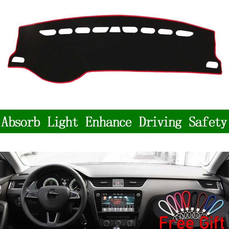 

For SKODA Rapid Spaceback 2014-2019 Dashboard Cover Sun Shade Non-slip Dash Mat Pad Carpet Car Stickers Interior Accessories