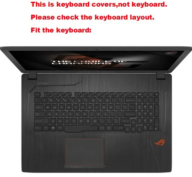 Прозрачный чехол для ноутбука из ТПУ Защита клавиатуры для ASUS ROG GL753 GL753VD GL753VE 17," выпуска