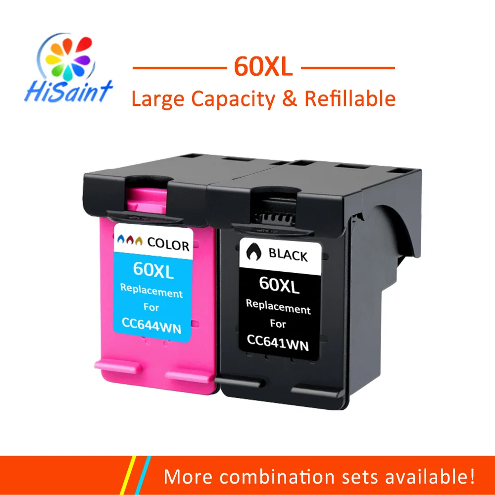 Hisaint Ink Cartridge For HP60XL 60 60XL Cheap For HP Deskjet D110A D1660 D2530 D2545 D2560