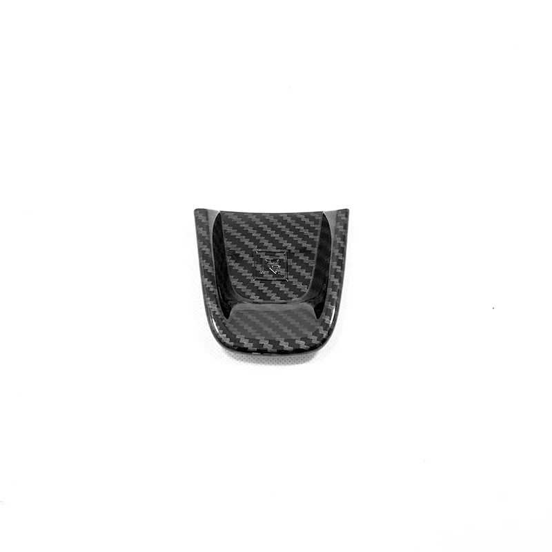 ABS матовое/углеродное волокно для Volvo XC40 T5 аксессуары для автомобиля рулевое колесо Кнопка рамка Крышка отделка автомобильный Стайлинг 1 шт - Название цвета: Carbon fibre