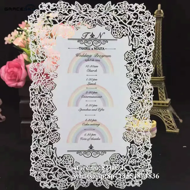 30pcs Hollow Laser Cut Lace Design Single Paper Save The Date Cards 30pcs Hollow Laser Cut Lace Design Single Paper Save The Date Cards Wedding Invitation Personalized