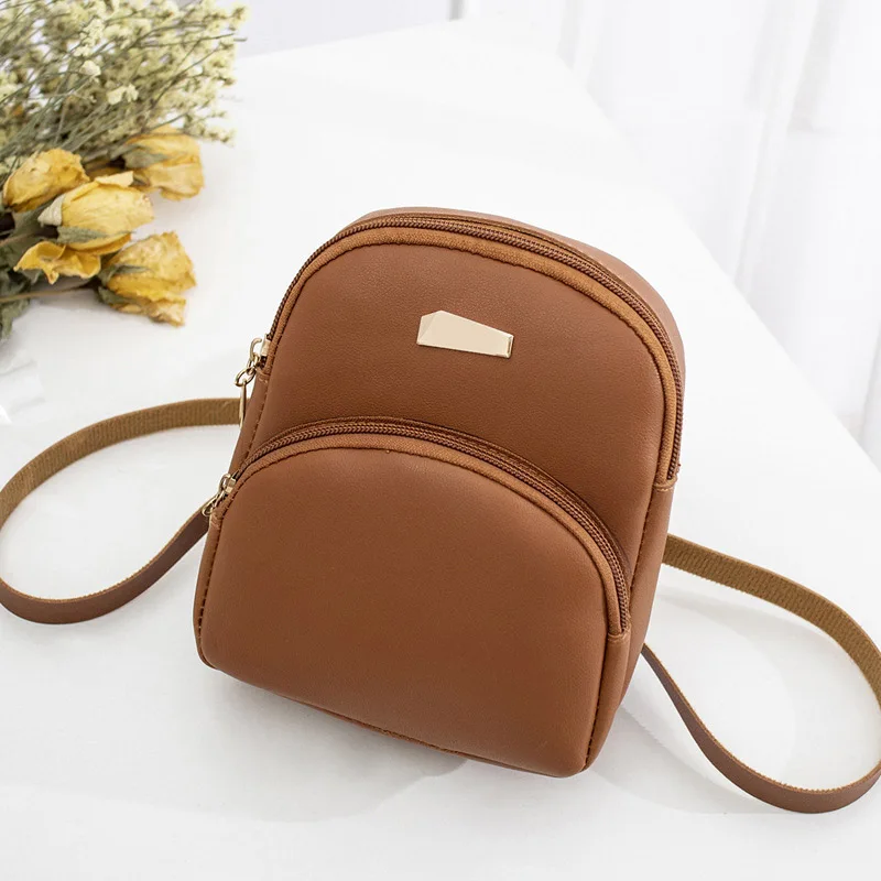 

Candy Color Small Backpack Students Mini Travel School PU Bag Multifunctional Bags MUG88
