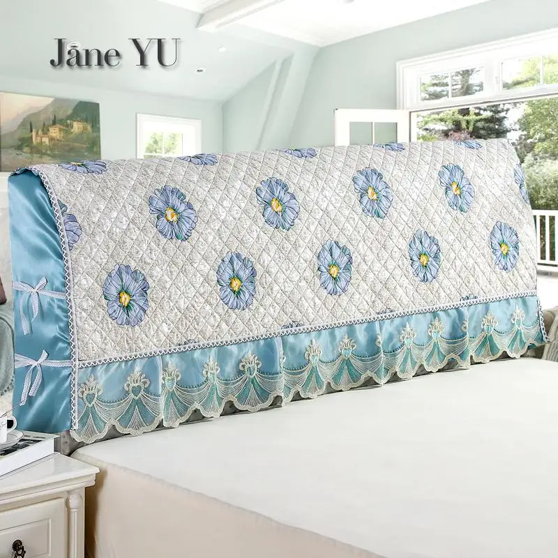 

JaneYU Bedside Cover Simple Modern Household Dust-proof Cover Full Pack Thickened Cotton Lint Bed Backrest Protective Cover