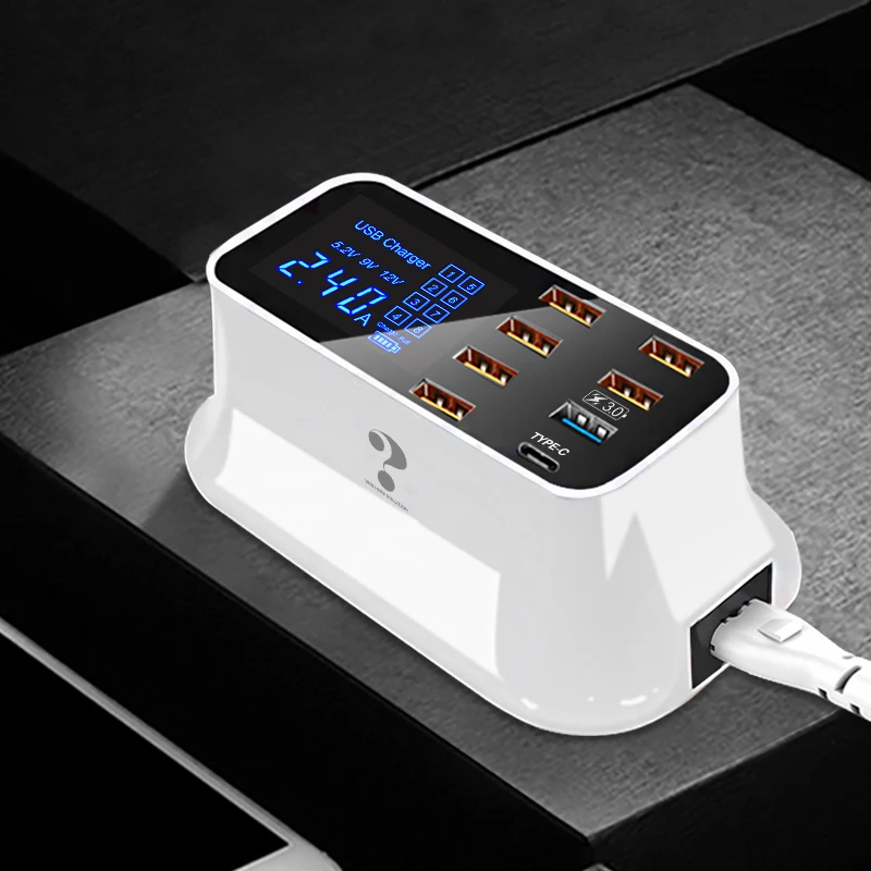 

Quick Charge 3.0 usb Charger Led Display Fast Charging Phone Tablet PC Type C fast Charger wall Adapter For iPhone Samsung HTC