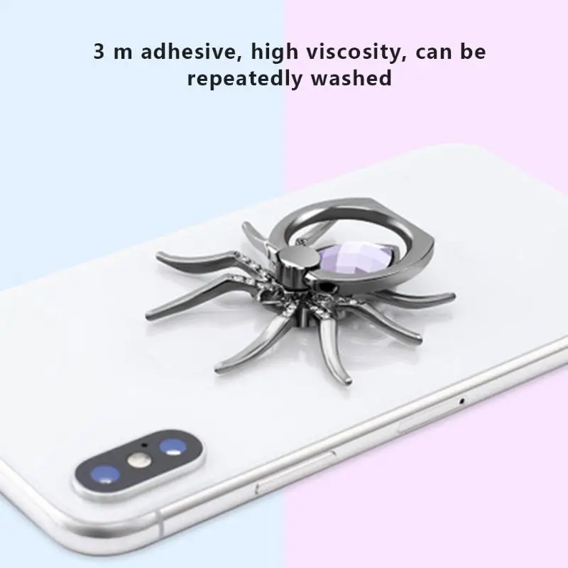 Phone Ring Holder Universal 360 Rotation Stent Finger Grip Cradle Stand Metal Spider for iPhone Samsung Android