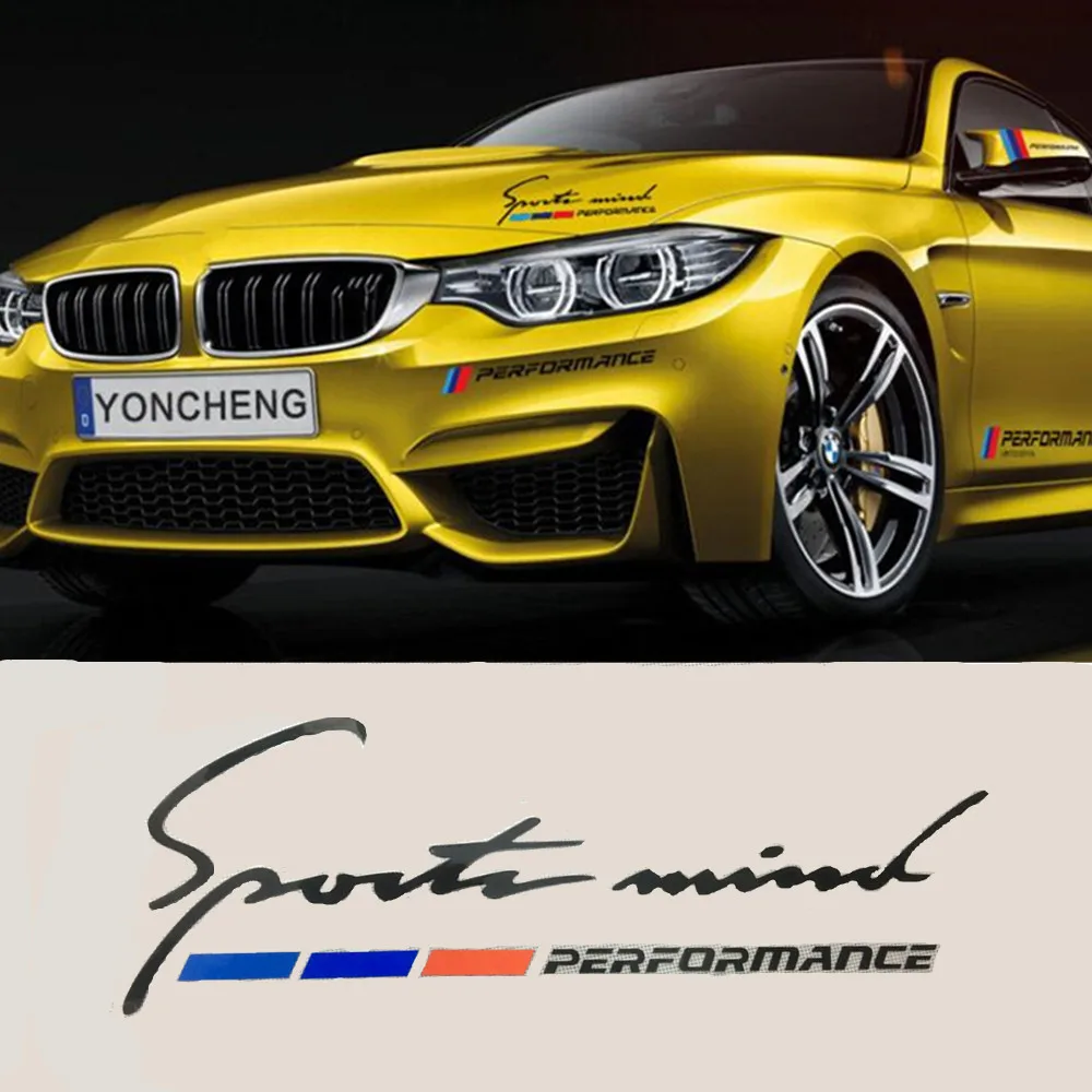 1Pcs Best Sports Mind PERFORMANCE Decals Car Body Front Hood PVC