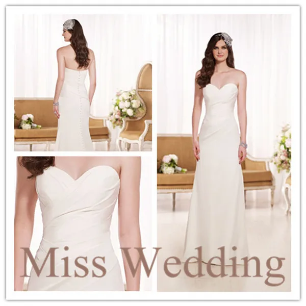 Miss Wedding Strapless Modified A Line Wedding Dress With
