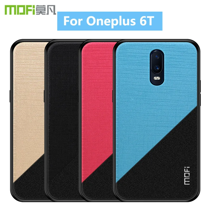 

MOFi Bright Shield II Series Case for Oneplus 6T High Quality TPU Soft PC Hard Cloth Protective Phone Case Cover