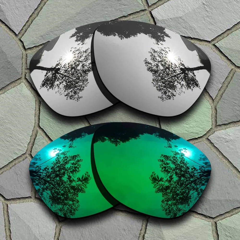 Lenti Di Ricambio Polarizzate Per Occhiali Da Sole Cromate E Verde Giada Per Pelle Di Daino Oakley