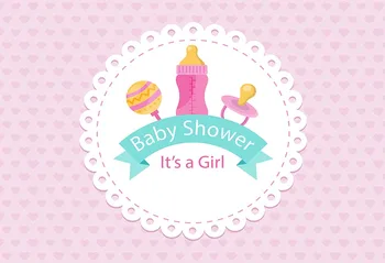 

Vinyl pink color baby shower girl happy birthday photo background photography backdrops for pictures
