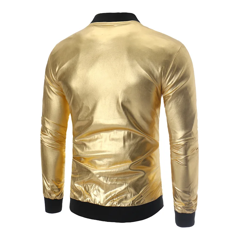 Men's Black Coated Bomber Jacket Nightclub DJ Prom Baseball Jacket Men Hip Hop Casual Streetwear Jackets Casacas Para Hombre XXL Men's Black Coated Bomber Jacket Nightclub DJ Prom Baseball Jacket Men Hip Hop Casual Streetwear Jackets Casacas Para Hombre XXL