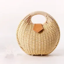 Стиль 7 цветов женские сумки оболочки сумки Вязание соломы ротанга сумки ручной работы тканые DIY модные ручной работы мягкие